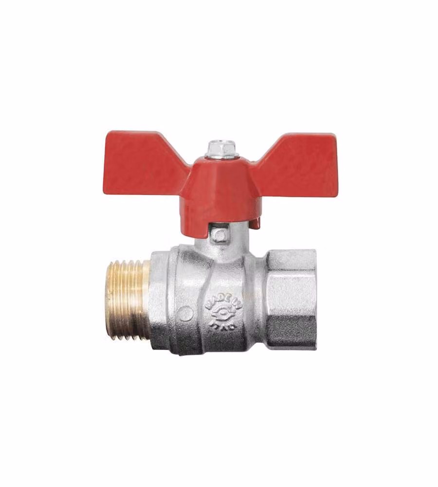 Idro Bric Valvola a sfera 1/2" MF passaggio totale con farfalla alluminio