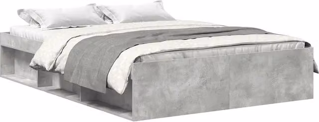 Letto matrimoniale | Letto per adulti | Giroletto Grigio Cemento 140x200 cm