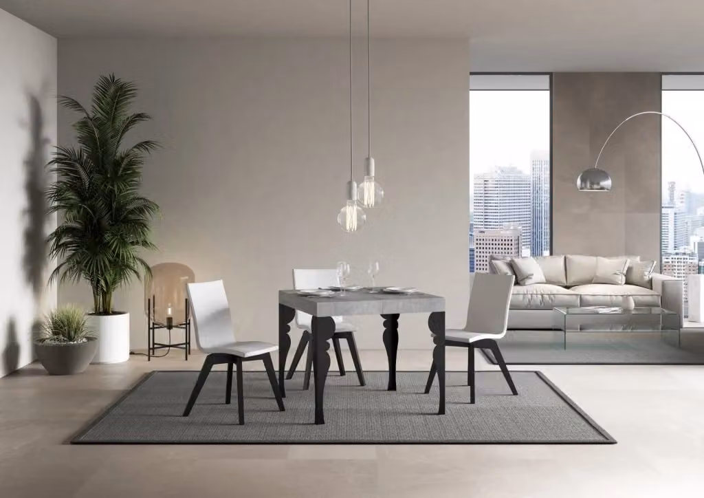 Tavolo Allungabile Paxon Premium GIORDANOSHOP Colore Grigio L/P/H: 90 x 90 x 77 cm fino a 246 x 90 x 77 cm – 2