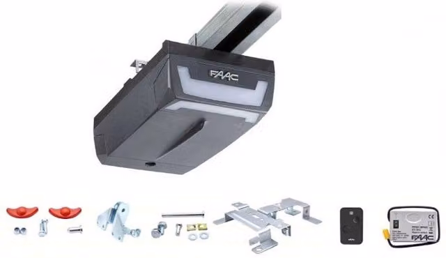 Kit completo automazione FAAC D700 HS per porta sezionale o basculante con box automatico nero