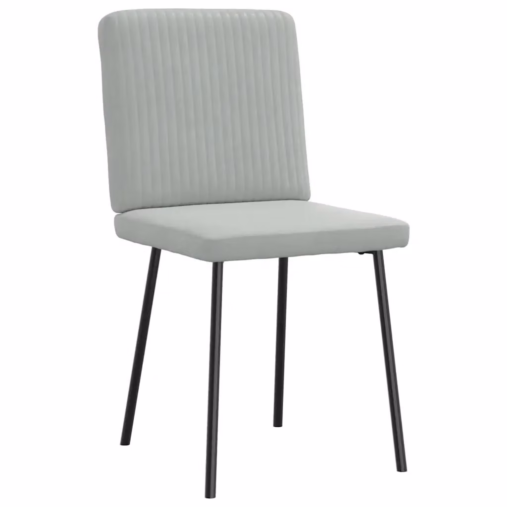 Set di 4 sedie da pranzo moderne vidaXL in velluto grigio per cucina e soggiorno – 2