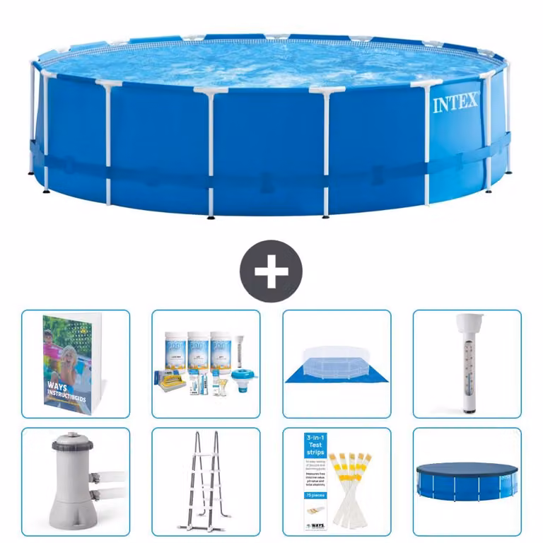 Piscina fuori terra a struttura - 457x122 cm - 7 pezzi - Modello S574