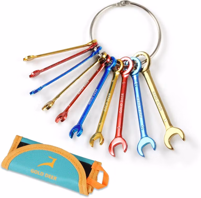 Set di chiavi a Esagono mini, 10 pezzi, particolarmente sottili, di diverse dimensioni, per auto e biciclette