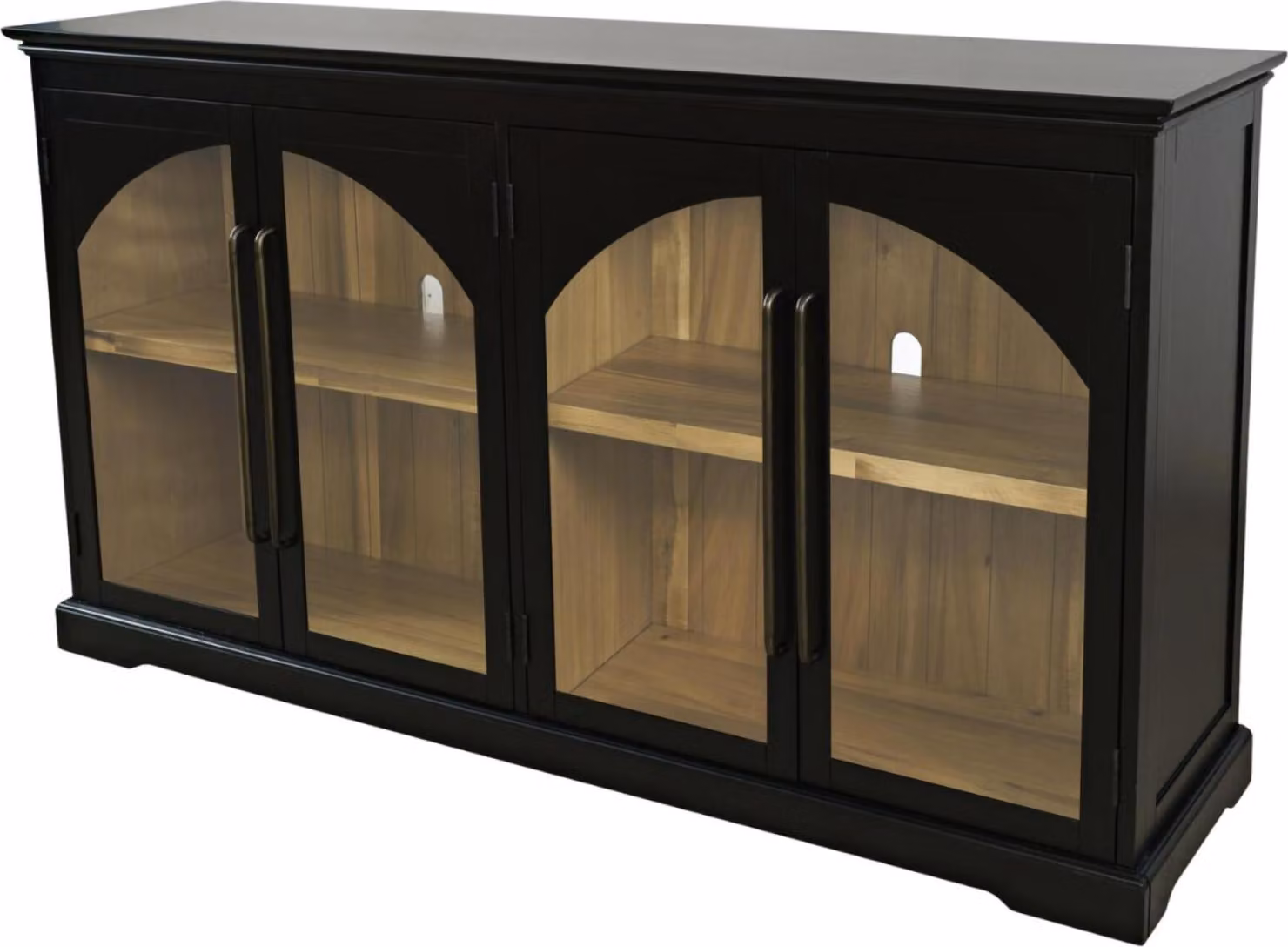 FURNLUX Credenza Avola Nero E Beige 165cm / Colore principale: Nero / Dimensioni: 165 x 92 x 43 cm