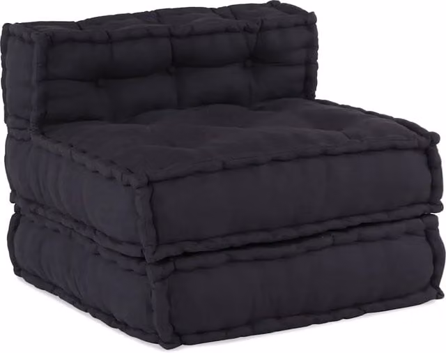 Sofa Componibile Moderno Design In in Tessuto Antracite L: 70 cm, P: 70 cm, H: 54 cm