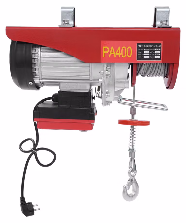 Traliccio elettrico rosso - 850 W - Capacità: 200-400 kg - Alluminio e acciaio - Adatto per agricoltura e magazzini