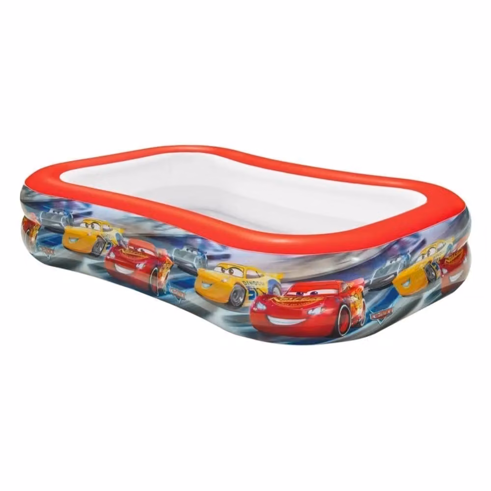 Piscina Gonfiabile per Bambini Disney Cars 2 Trade Shop Traesio, Multicolore, L: 262 cm, P: 175 cm, H: 56 cm – 2