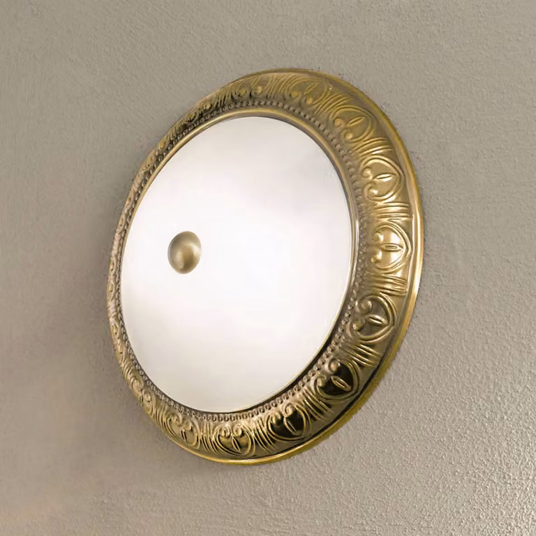 ORION Applique da parete LEMBIT, dimmerabile, Bronzo / Ottone antico, Soggiorno / Sala da pranzo, Metallo, Antico, Applique