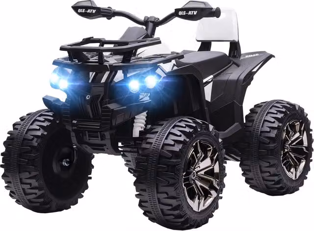 Quad elettrico per bambini fuoristrada 100 x 65 x 73 cm fari led sonori seduta ergonomica design moderno in PP bianco 21_0000484