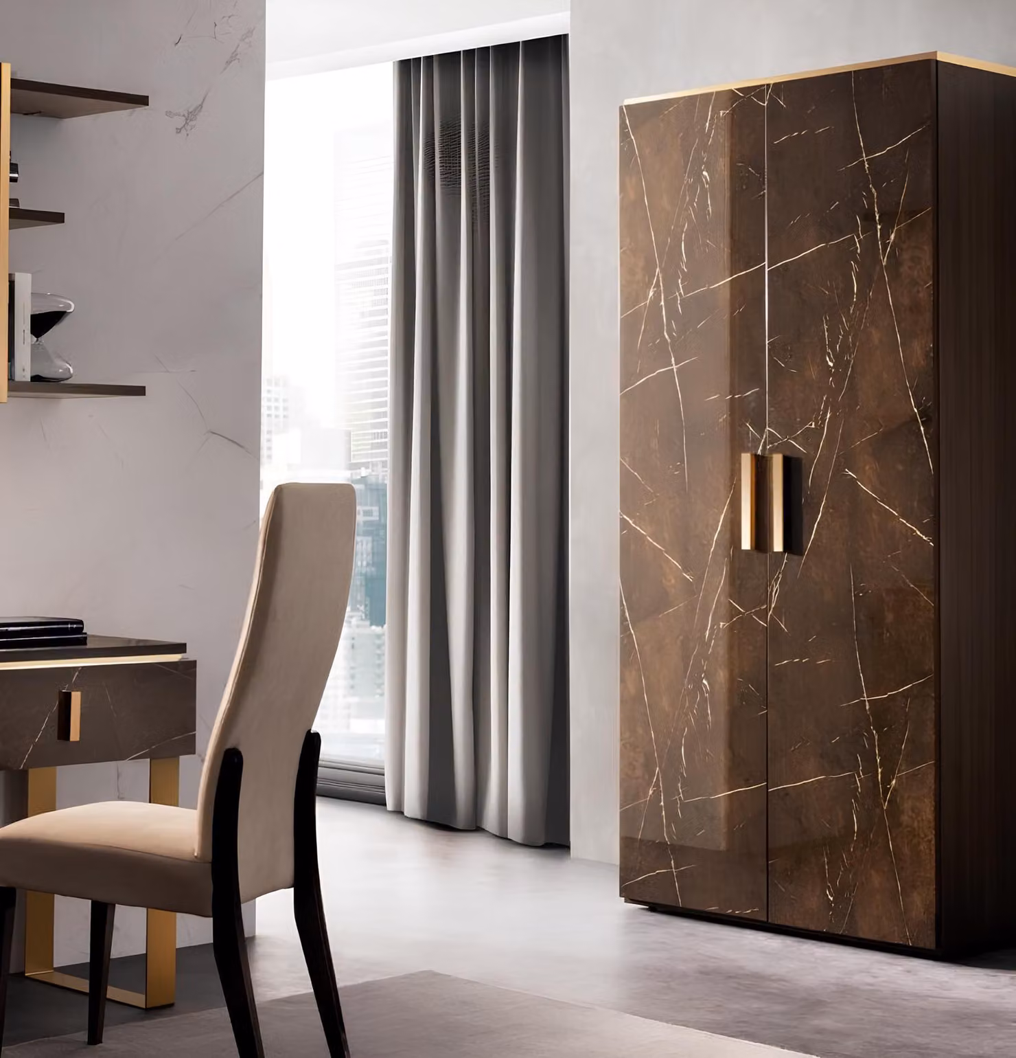 Schränke Garderobe Möbel Design Kleiderschrank Schlafzimmer Holz Schrank