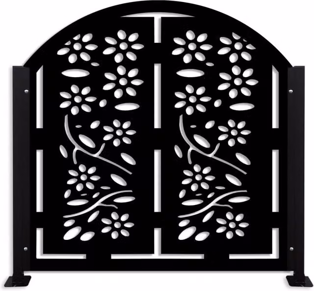 Ringhiera Signorbit in PVC rivestito nero opaco L/P/H: 118 x 118 x 118 cm