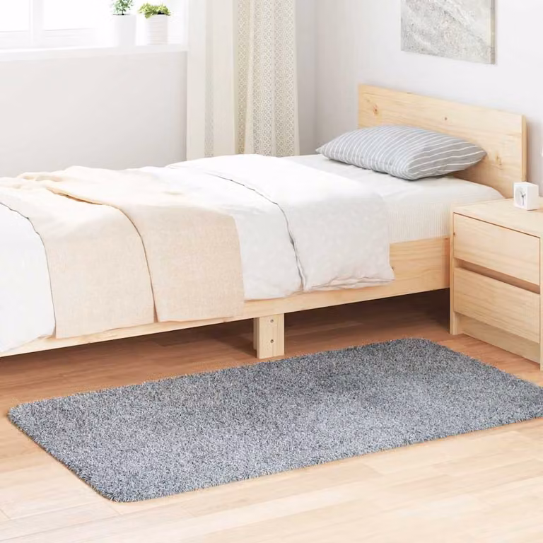 Tappeto Shaggy a Pelo Lungo vidaXL NAVARRA Grigio, L 80 cm x P 150 cm