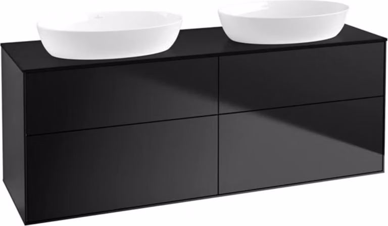 Mobiletto V&B Finion 160x60cm, piastra di copertura bla m, laccato bla m