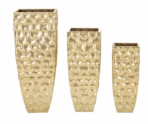 Mauro Ferretti Vaso Decorativo, Oro, 94x38x38 cm