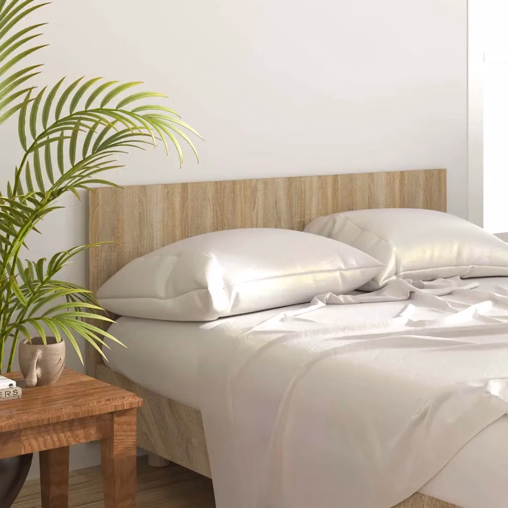 Testiera Letto vidaXL in Legno Multistrato Rovere Sonoma, Colore Marrone, L 160 cm x H 80 cm x P 1,5 cm