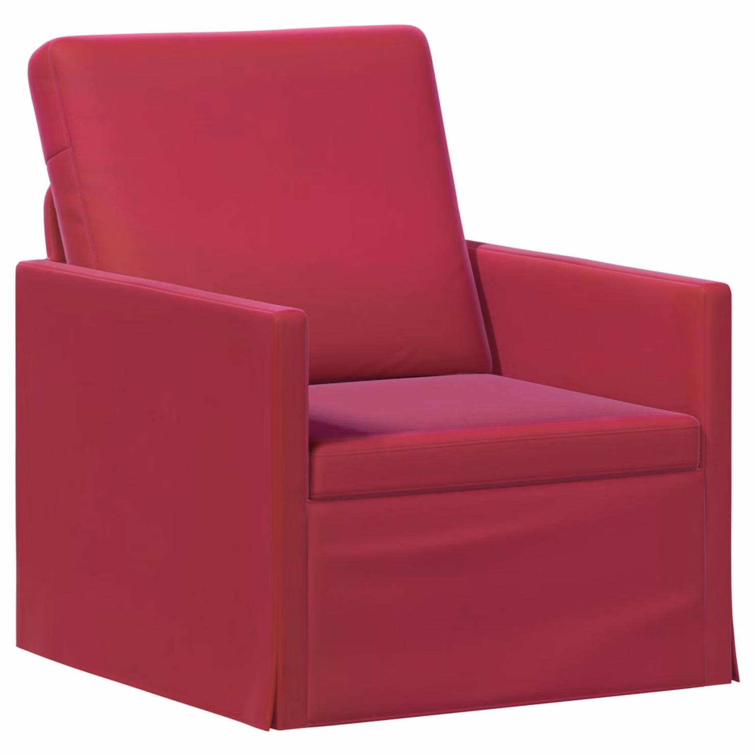 Divano Singolo vidaXL in Velluto Rosso, Design Moderno, L 70 x P 81 x H 82 cm