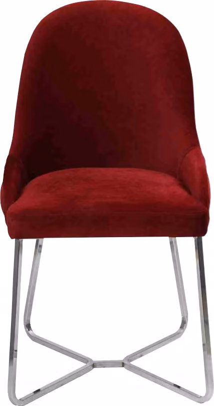 Roter Esszimmerstuhl Designer Küchenstuhl Luxuriöser Edelstahl Lehnstuhl