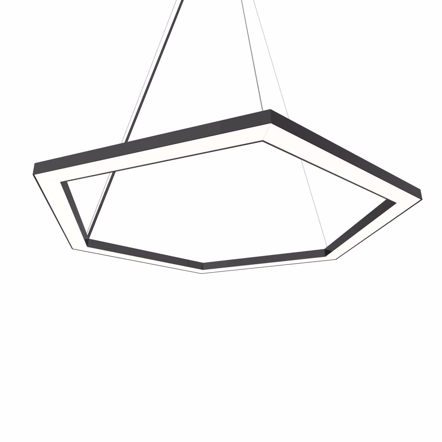 Lampada A Sospensione Esagono D60 Monocolore Lucida