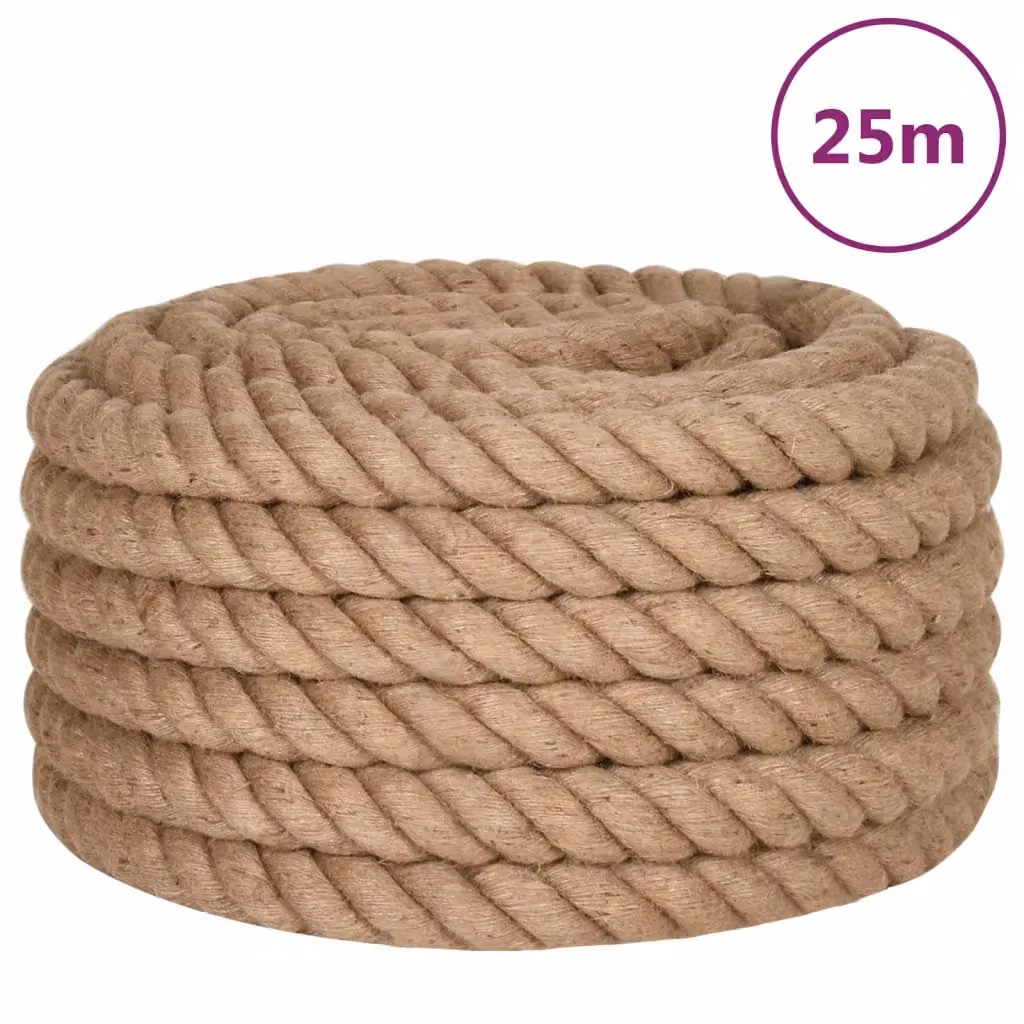Corda in juta vidaXL colore beige marrone lunghezza 25 m spessore 40 mm – 2