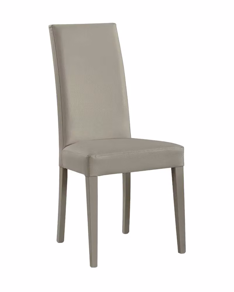 Set di 2 sedie moderne imbottite in ecopelle e legno grigie Mobili 2G – 1
