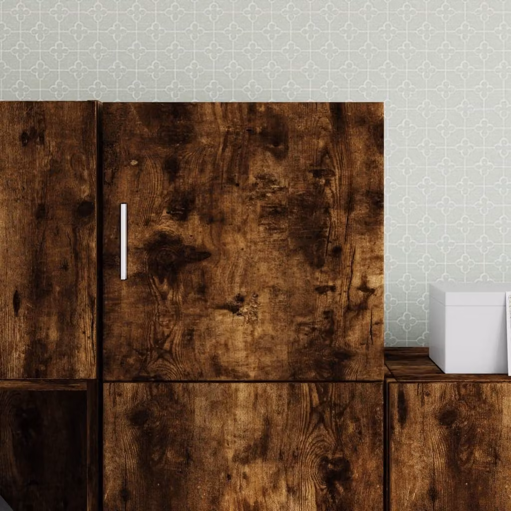 Mobile a parete vidaXL in legno Rovere Fumo, L 40 cm x P 42,5 cm x H 40 cm
