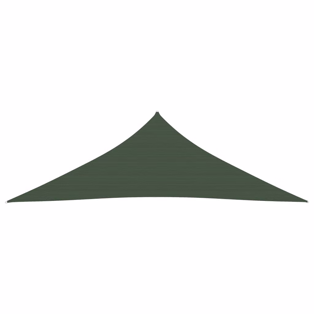 The Living Store Tenda da sole 160 g/m² Verde scuro 3,5x3,5x4,9 m HDPE