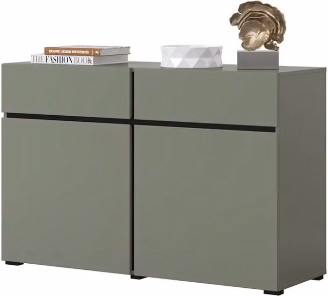 Buffet color salvia verde 120cm collezione HAVANA. Credenza design con 2 porte e 2 cassetti.