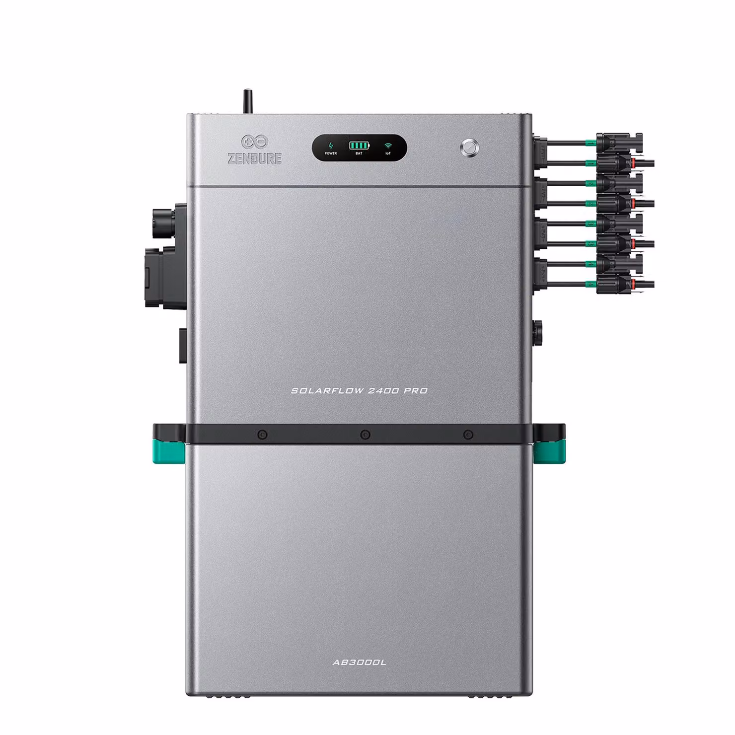Impianto fotovoltaico da balcone Zendure SolarFlow 2400 Pro con accumulatore da 2,4–16,8 kWh e potenza CA di 2400 W con 1 batteria AB3000L