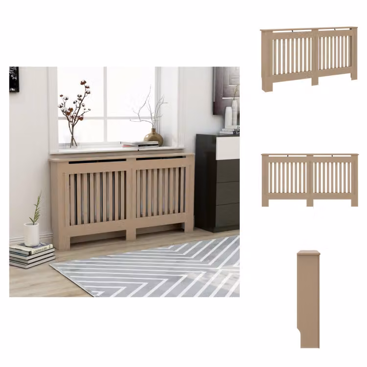 vidaXL Pannelli per radiatori 152x19x81 cm MDF - Accessori per radiatori