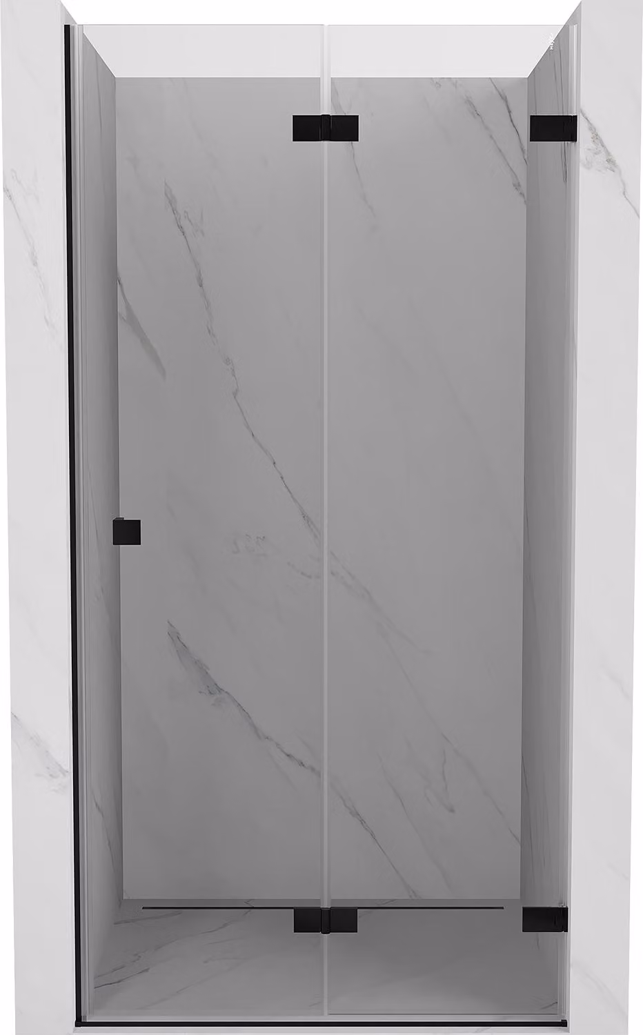 Mexen Lunar-F porte doccia pieghevoli destre 100 cm, trasparente, nero - 836-100-000-70-00-P