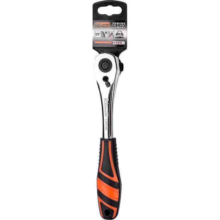 Chiave a cricchetto, acciaio Cr-V, 60 denti, 1/2", Richmann Exclusive