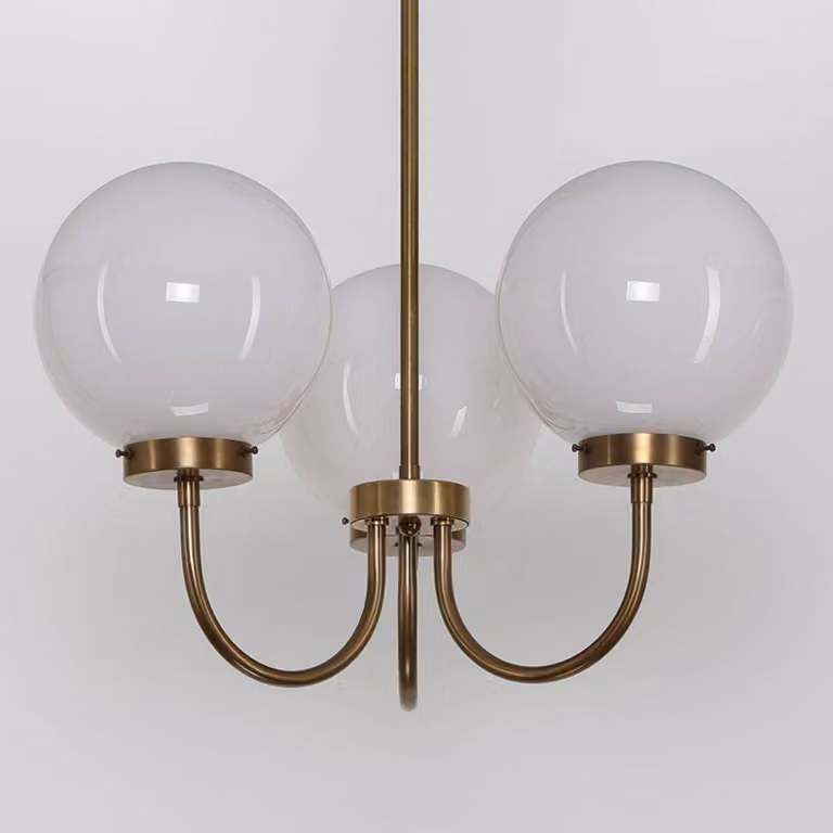 Berliner Messinglampen Lampadario a soffitto D119, dimmerabile, Bronzo / Ottone antico, Soggiorno / Sala da pranzo, Ottone, Antico, Lampadario