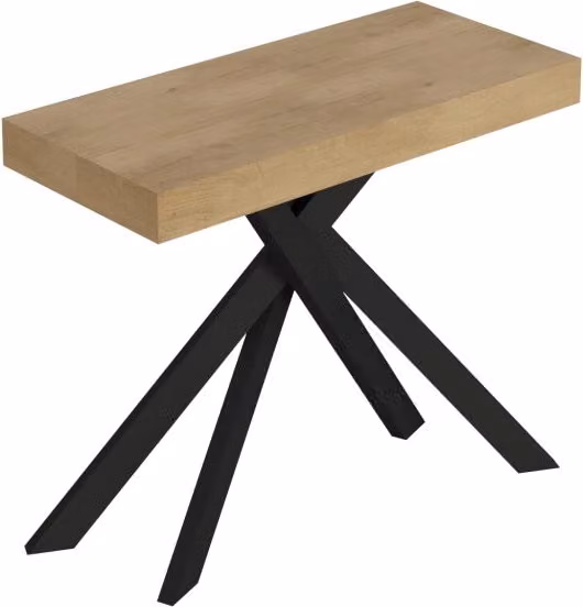 Consolle allungabile 90x40/196 cm Saki Premium Small quercia natura gambe antracite