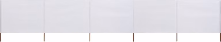 The Living Store 5 pezzi di tessuto frangivento 600 x 80 cm bianco sabbia