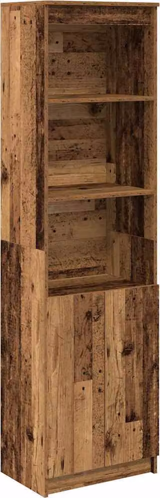 Credenza Legno Antico 50x35x180 cm in Legno Multistrato