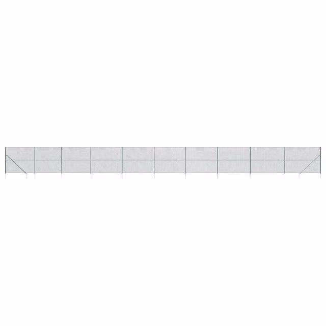 Recinzione a rete in acciaio zincato rivestita in PVC verde con picchetti per ancoraggio a terra, L: 25 m, H: 1,8 m