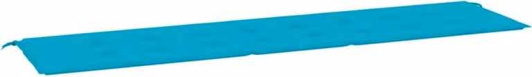 Cuscino per Panca da Giardino Turchese 200x50x4 cm in Tessuto