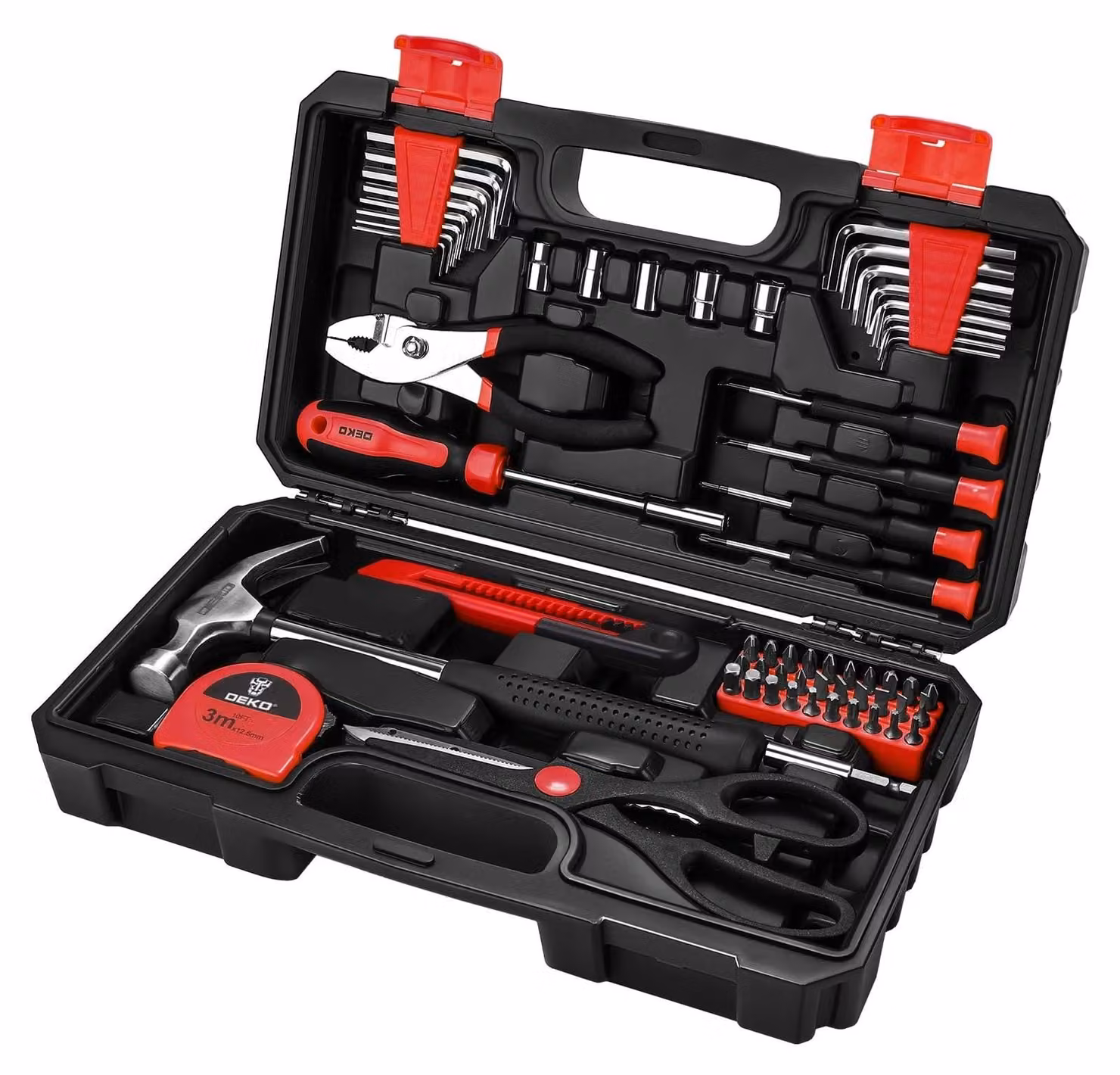 Solidchoice - Set di 62 utensili manuali in una cassetta portatile