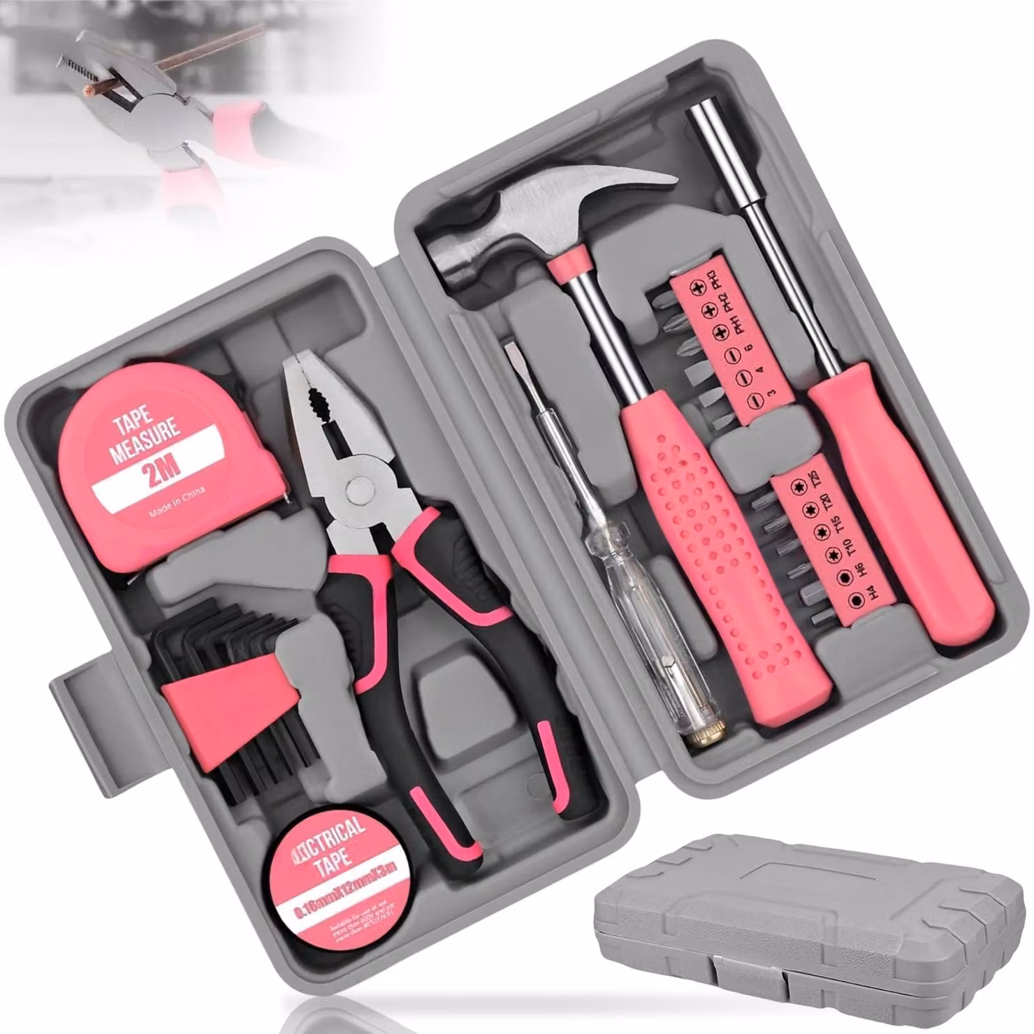 Set di 24 utensili rosa per uso domestico