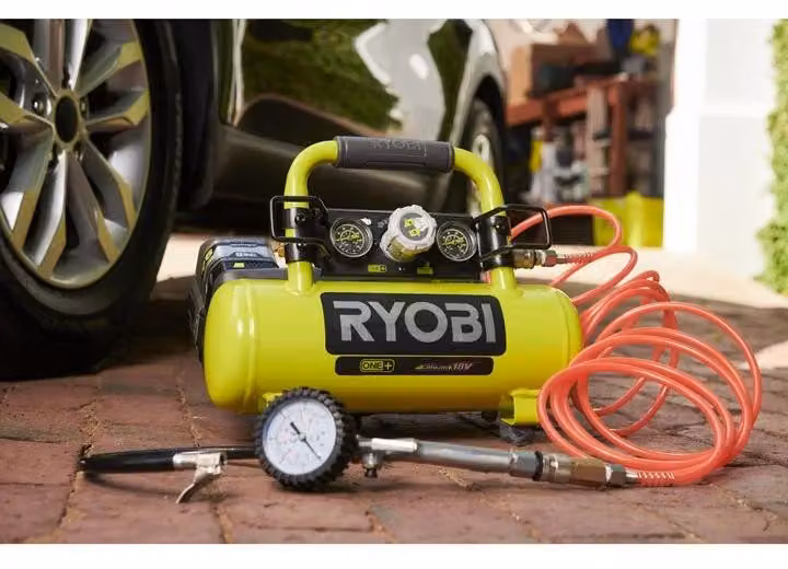 RYOBI - 18V ONE+ Tank Compressor - 3.8 L / 0.6 HP - 8 bars - R18AC-0