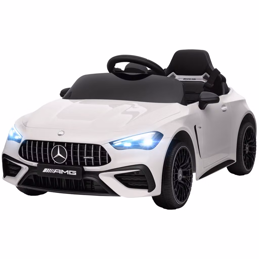 Auto Elettrica per Bambini Mercedes Design Minimal Bianca 12V con Telecomando e Luci LED – 2
