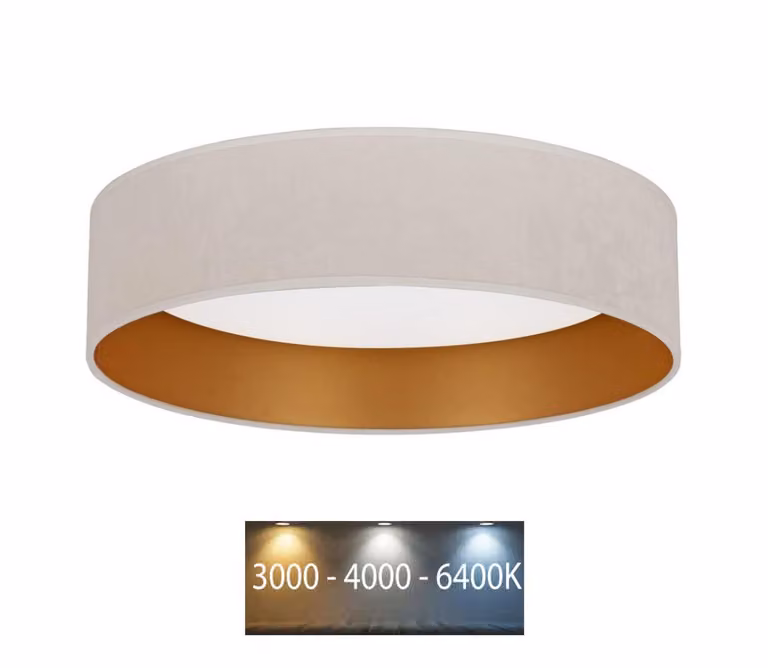 Brilagi - Plafoniera LED VELVET LED/24W/230V 3000/4000/6400K crema/oro