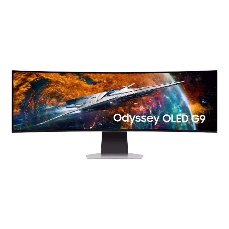 Monitor PC Samsung Odyssey G95SC da 49 pollici OLED Dual QHD 5120 x 1440 pixel, Argento – 2
