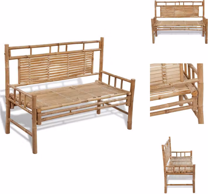 vidaXL Panca da giardino 120 cm in bambù - Panche da giardino