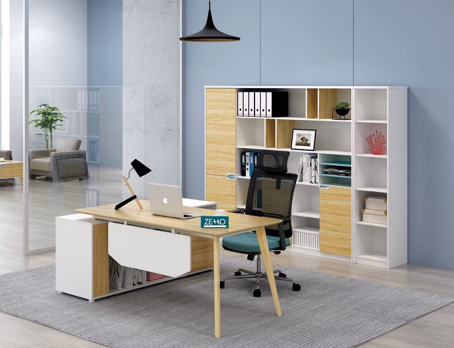 Eckschreibtisch Arbeit Schreib Büro Tisch Klasse Designer Möbel Tische 2tlg.