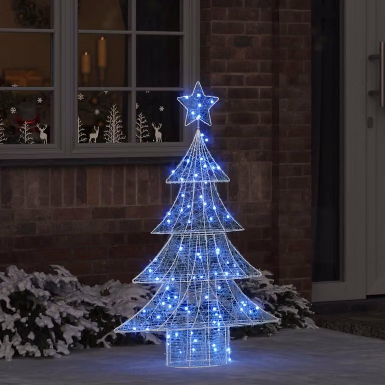 Maison Exclusive - Albero di Natale con 100 luci blu, 120 cm, in acrilico