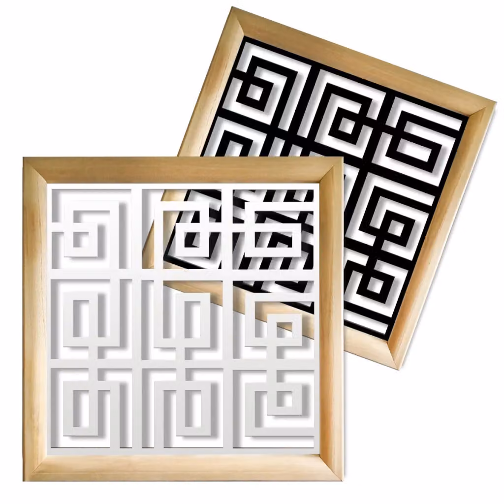 Moduli Decorativi THAI Signorbit in Legno e PVC Bianco, L/P/H: 98 x 98 x 98 cm – 2