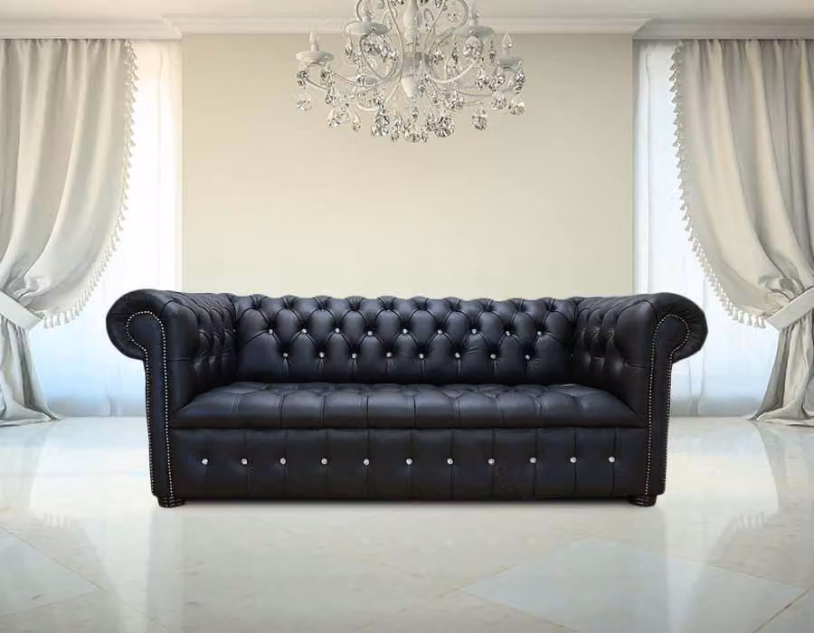 Chesterfield Sofa Couch Polster Garnitur 3 Sitzer Sofas Klassisch William