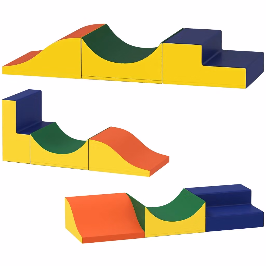 Set di 3 pezzi in schiuma per arrampicata e gattonamento Minimal Giallo – 2