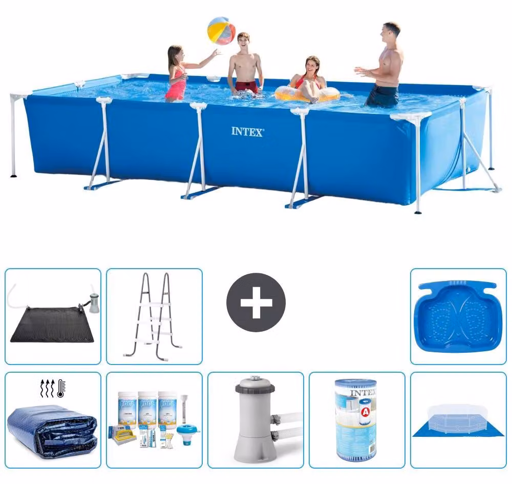 Piscina fuori terra rettangolare - 450x220x84 cm - 9 pezzi - Modello S40275